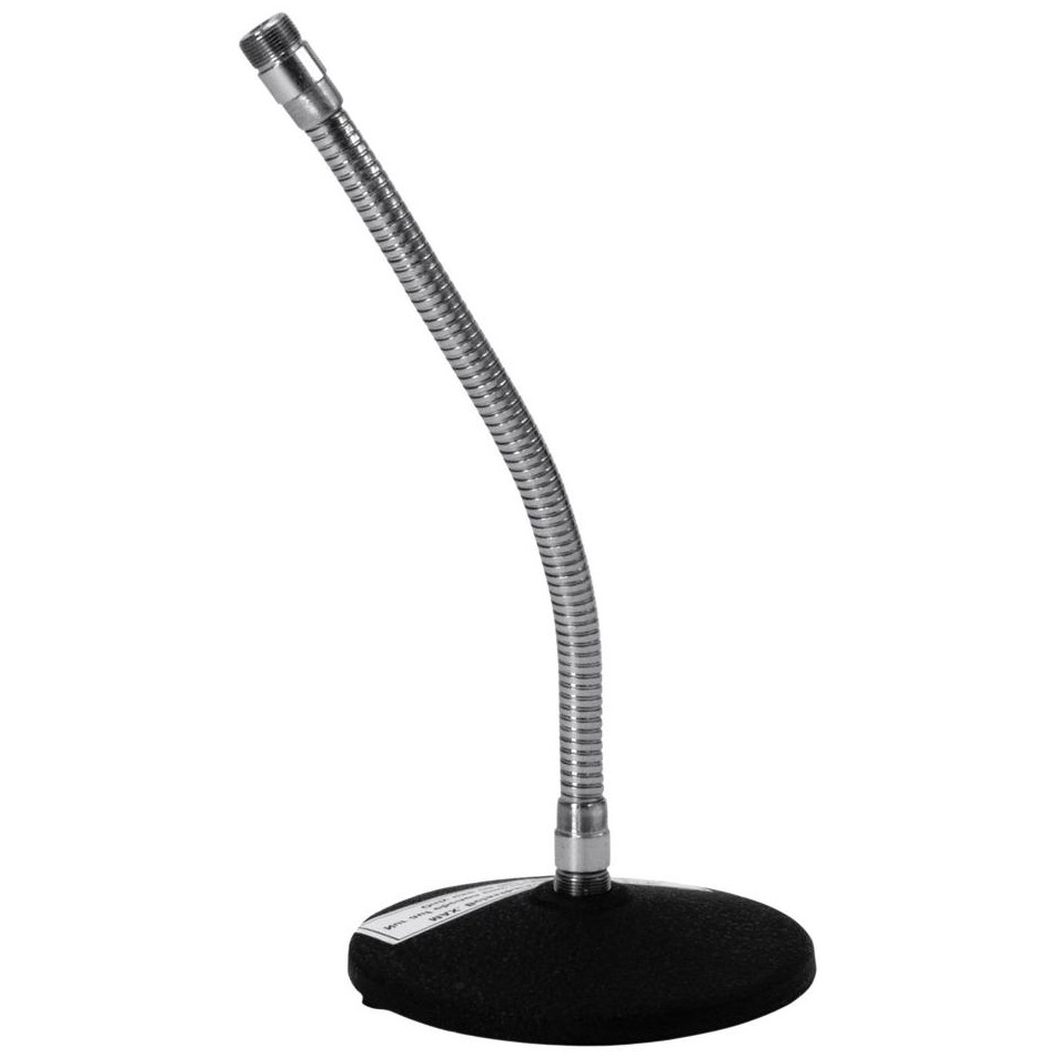 Stolní mikrofonní stojan 25 cm, husí krk, 5/8", chromový