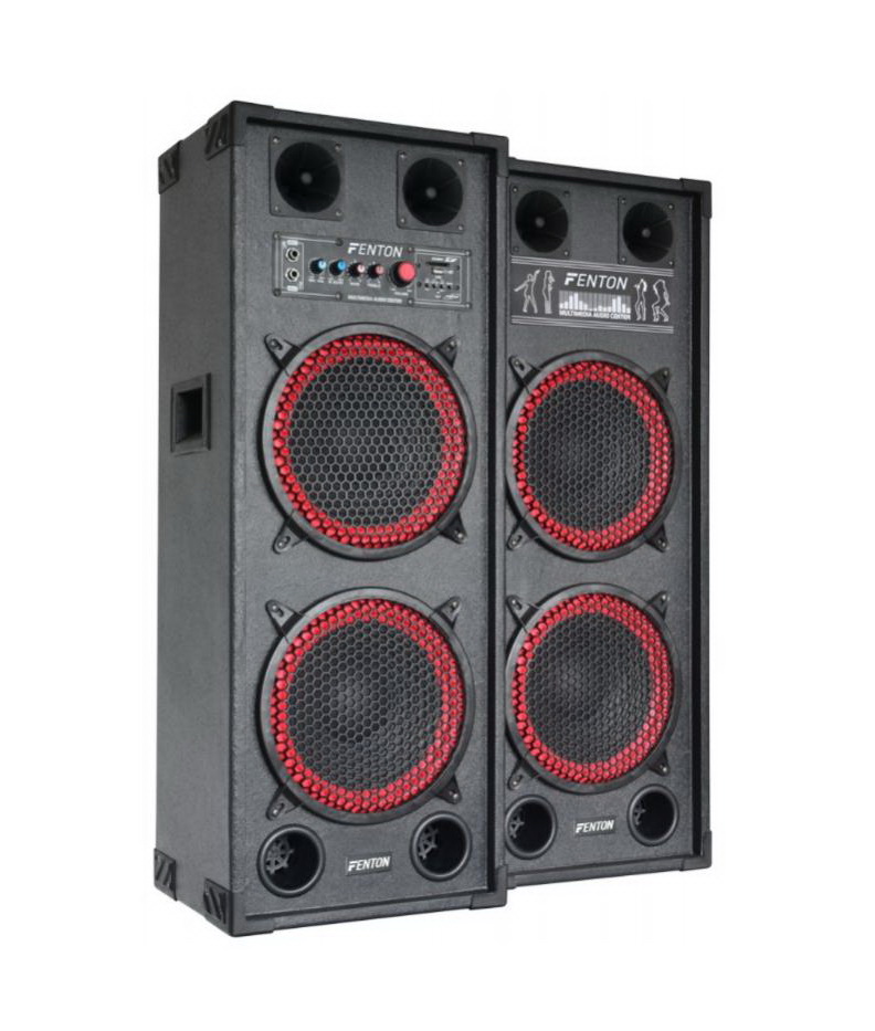 Fenton SPB-210 PA Set aktivních reproboxů 2x 10", USB, SD, MP3, 2x 600W