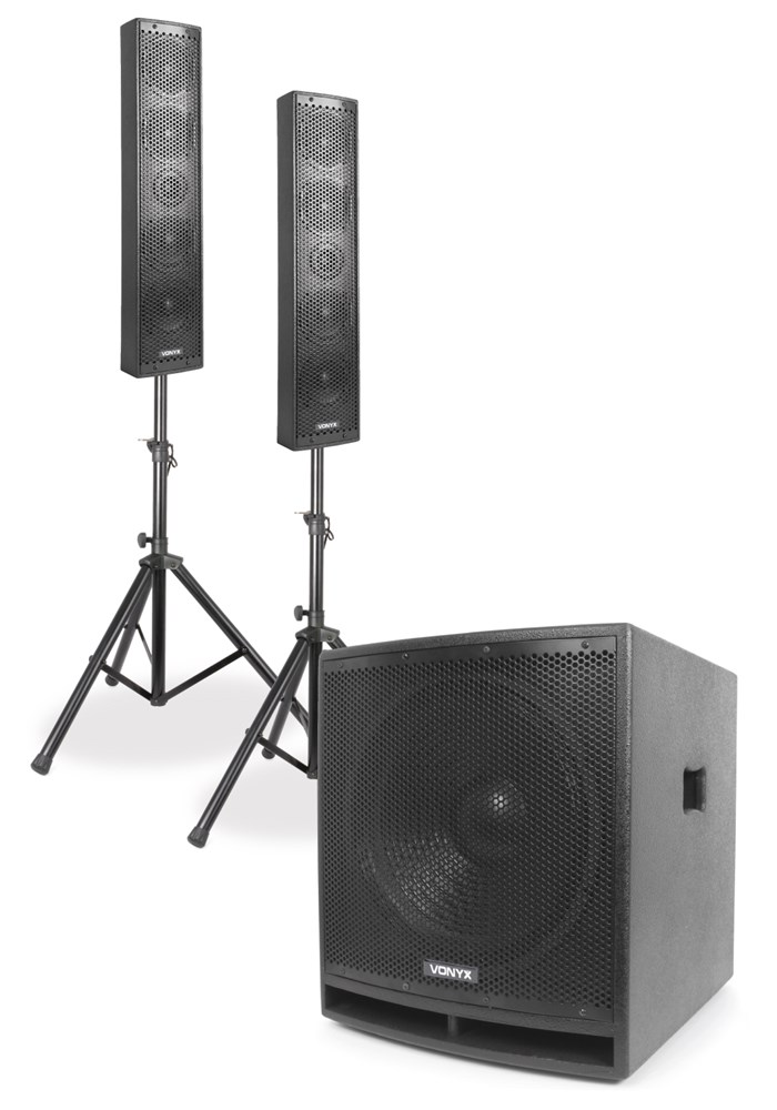 Vonyx VX880BT 2.1 aktivní sada, stojany, USB, SD, MP3, BT, mikrofon, 1000W