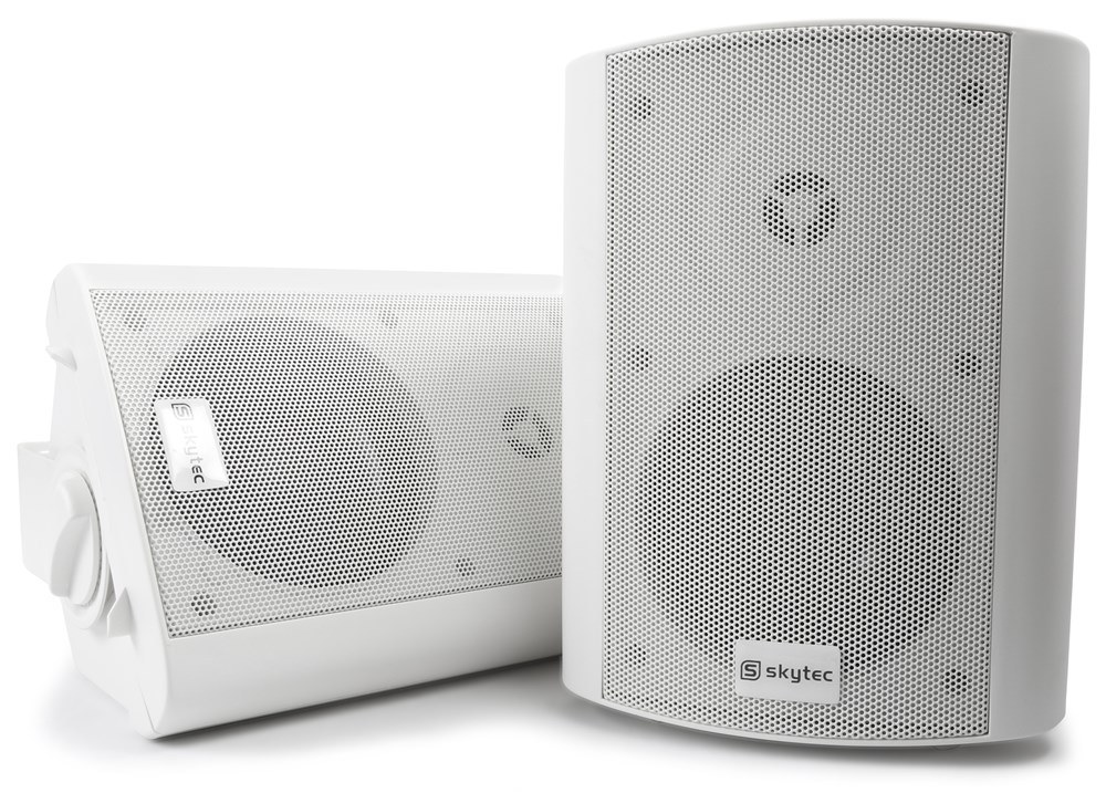 Reproduktory aktivní 100W, 2 pásmové, bílé, pár