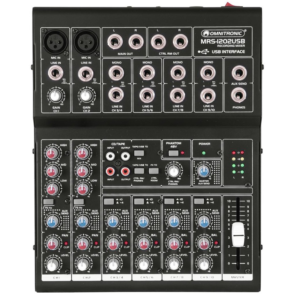 Omnitronic MRS-1202USB mixážní pult