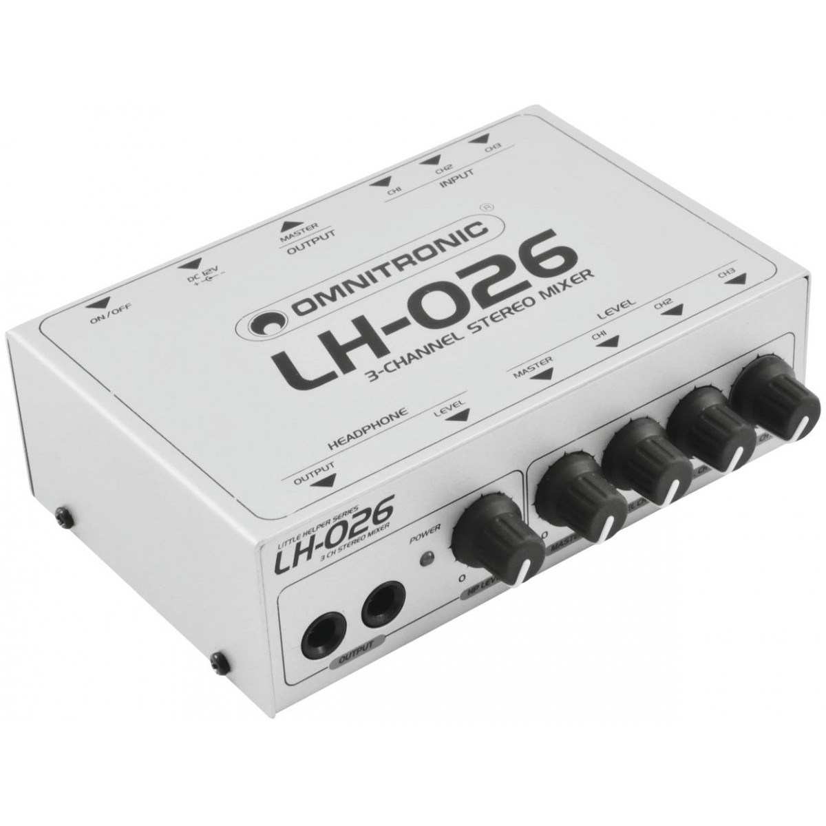 Omnitronic LH-026, mini mixážní pult 3-kanálový stereo