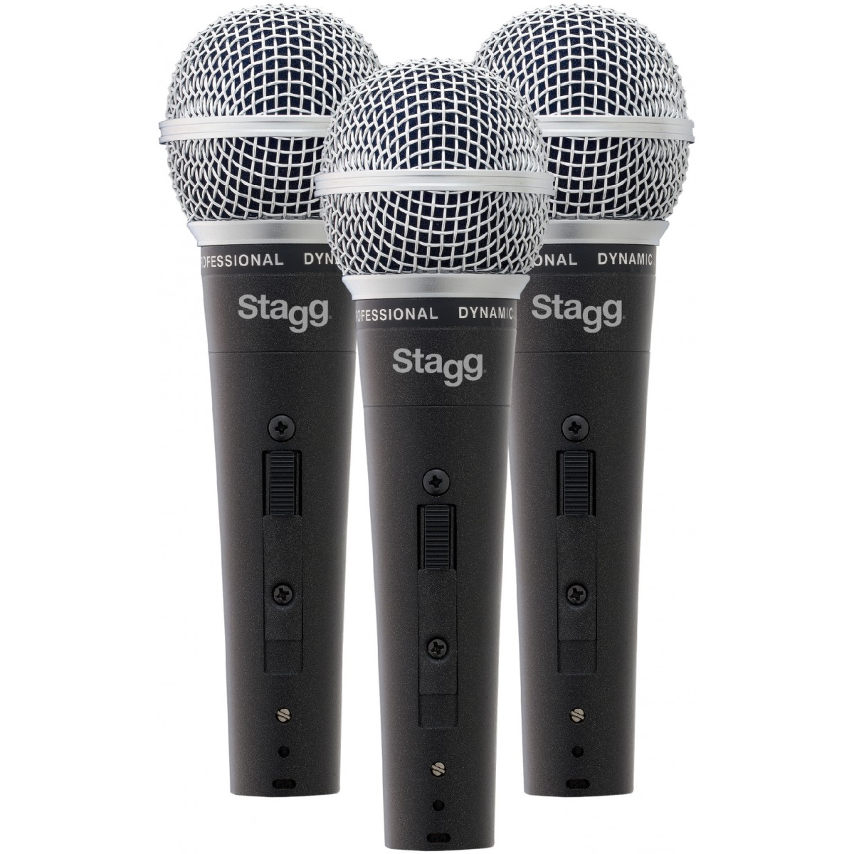 Stagg SDM50-3, sada dynamických mikrofonů