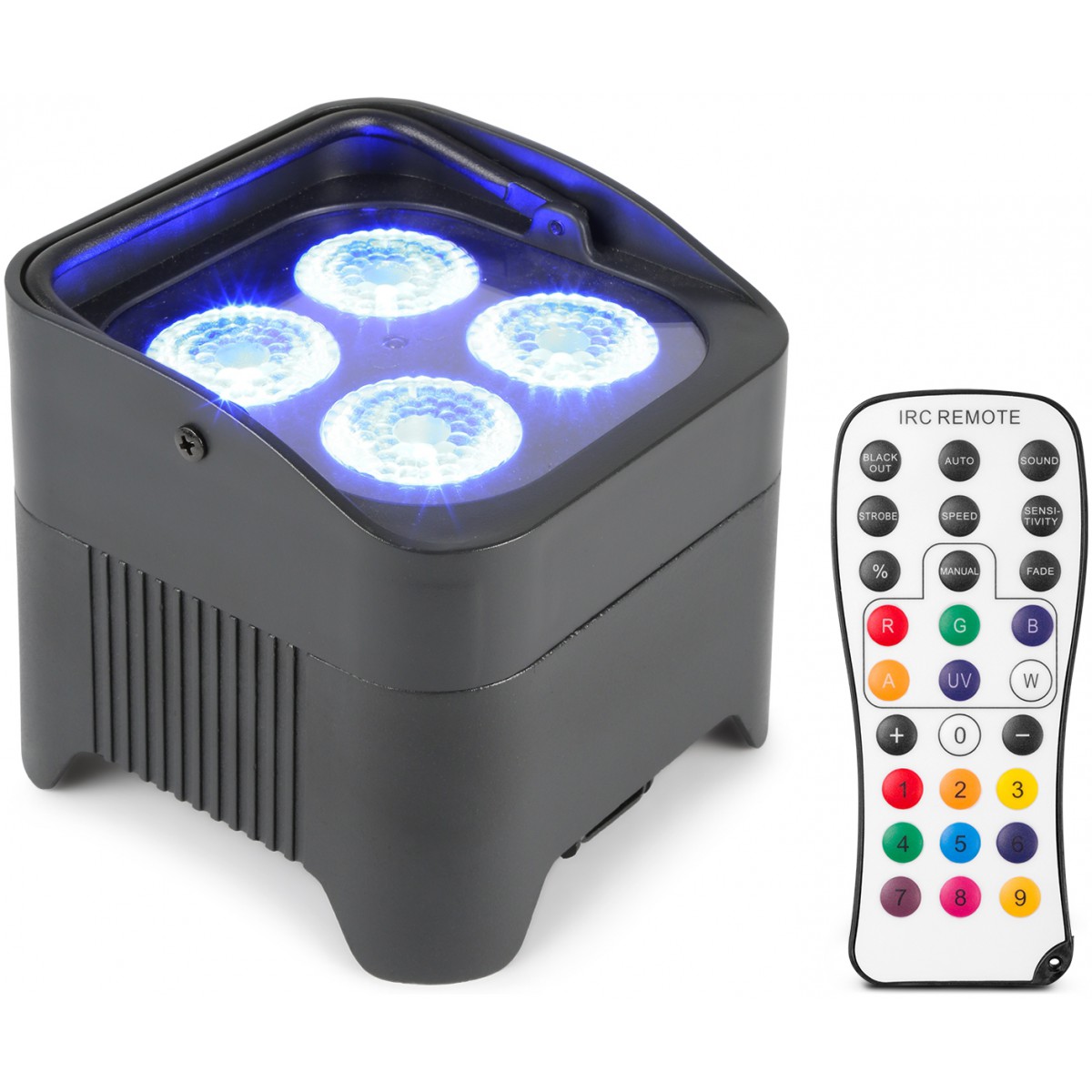 BeamZ BBP94, podlahový LED PAR 4x 10W RGBAW+UV, dobíjecí baterie