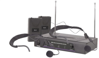 QTX VHF-HS2, bezdrátový mikrofon 2 kanálový 174,1 + 175,0 MHz