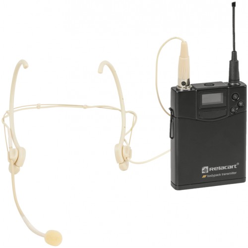 Relacart UT-222, kapesní vysílač a náhlavní mikrofon HM-600S