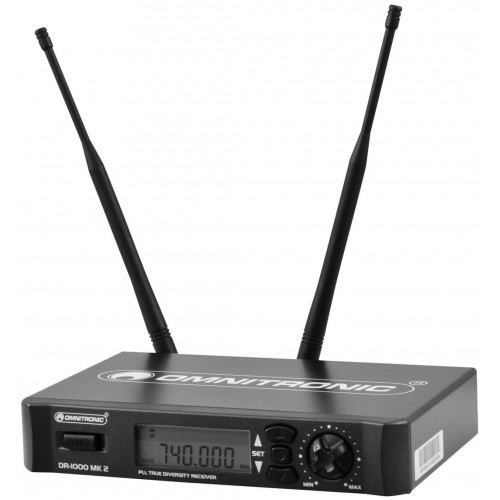 Omnitronic DR-1000 MK2, bezdrátový přijímač UHF