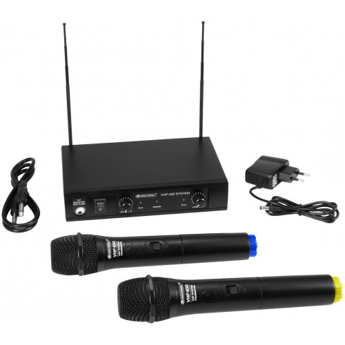 Omnitronic VHF-102, 2-kanálový bezdrátový mikrofonní set 214.35/201.60 MHz