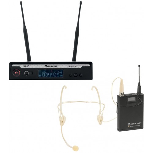 Relacart set UR-222S + BP UT-222 + HS HM-600S, 1-kanálový UHF bezdrátový mikrofonní systém