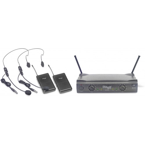 Stagg SUW 50 HH EG EU, 2-kanálový bezdrátový mikrofonní set 863,8 MHz / 864,5 MHz