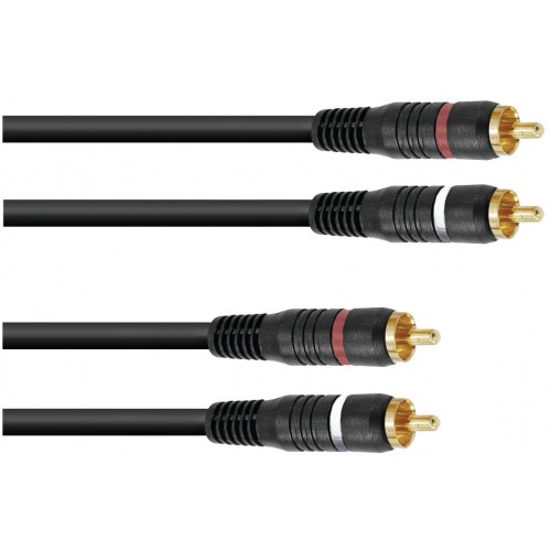 Kabel CC-15, propojovací kabel 2x 2 RCA zástrčka HighEnd, 1,5m