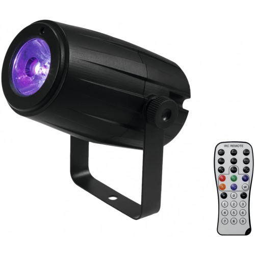 Eurolite LED PST-5 Spot reflektor, 1x5W QCL, IR, černý