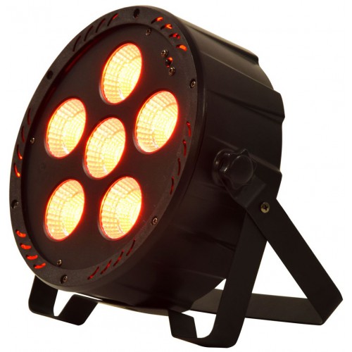 QTX PAR-180+UV Výkonný PAR reflektor, 6x 30W RGB+UV COB, DMX