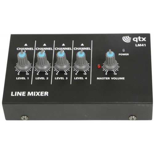 QTX LM41 Kompaktní mikrofonní směšovač, 4 mono vstupy