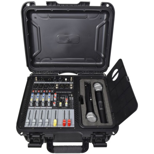 Citronic FLITE-600 aktivní mixážní pult 2x 300W, 2x UHF mikrofon, DSP efekty