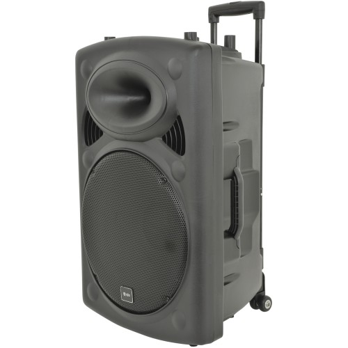 QTX QR15PA, mobilní 15" zvukový systém BT/USB/SD/FM/2xUHF/TWS, 50+50W