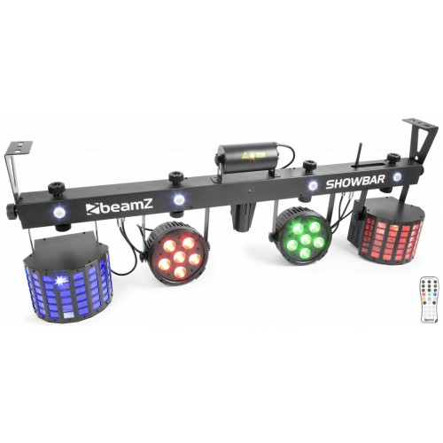 BeamZ Showbar, 2x PAR 6x QCL, 2x Butterfly, Laser R/G, DMX, IR