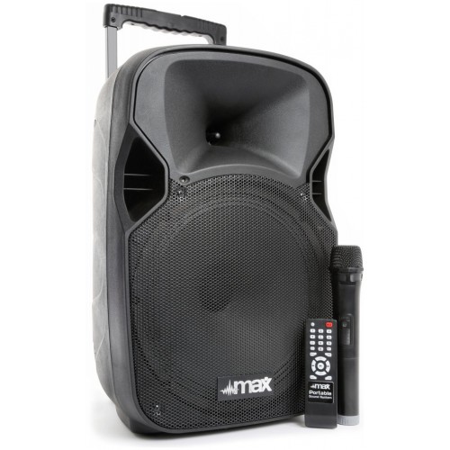MAX P12, mobilní 12" zvukový systém MP3/BT/VHF, IR