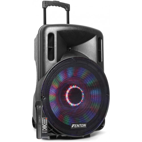 Fenton FT15LED, mobilní 15" zvukový systém, MP3/BT/SD/USB/UHF