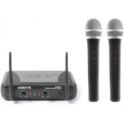 Vonyx VHF mikrofonní set 2 kanálový, 2x ruční mikrofon