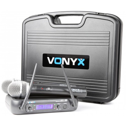 Vonyx WM73, UHF mikrofonní set 2 kanálový, 2x ruční mikrofon