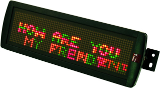 Světelná reklama LED ESN, běžící text, 16 x 64 3mm LED RGY
