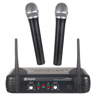 Skytec mikrofonní set VHF, 2 kanálový, 2x ruční mikrofon