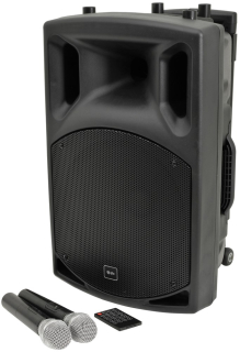 QTX QX-12 PLUS, mobilní 12" řečnický a zvukový systém MP3/BT/FM, 50+50W RMS